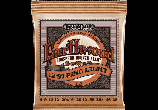 ERNIE BALL CEB 2153 Earthwood - Light 12 cordes 9-46